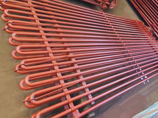 Tubo serpentina per scambiatore di calore e super riscaldatore nella caldaia di recupero del calore di scarto con prova idrostatica al 100%